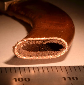 Przekrój rurki cieplnej heatpipe